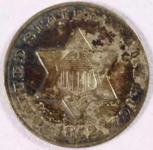 1852 3 Cent Silver - XF - Picture 1 of 2