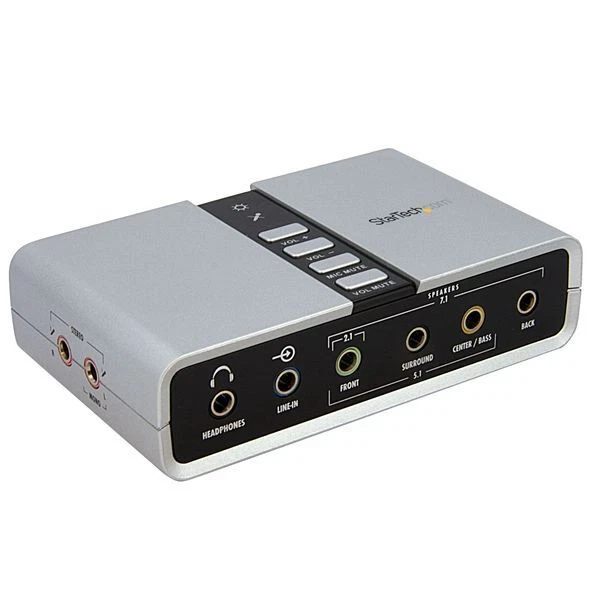 StarTech ICUSBAUDIO7D 7.1 USB Audio Adapter External Sound Card with SPDIF - Image 1 of 1