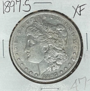 1897-S MORGAN SILVER DOLLAR ~XF ~NICE COIN~ - Picture 1 of 2