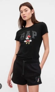 GAP Minnie Mouse Logo Black Shorts Size S NWT - Picture 1 of 7