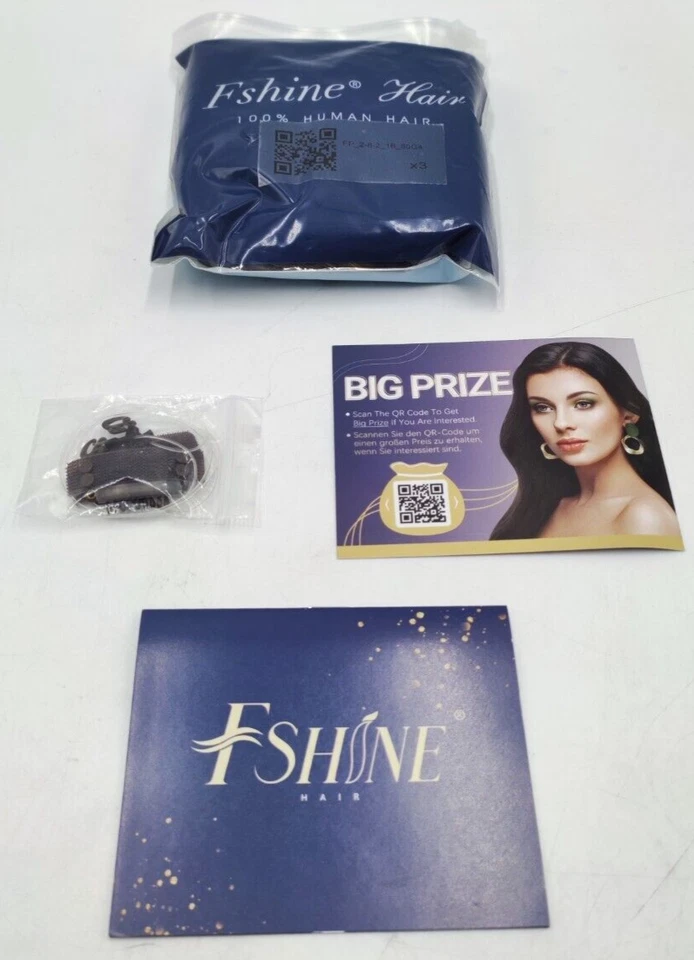 Extensions Echthaartresse 80g 40cm Fshine Haarverlängerungen Knäuel Dark Braun - Bild 1 von 4