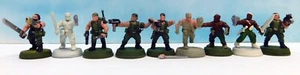 9x Partially Painted Astra Militarum Catachan Jungle Fighters Sergeants - Picture 1 of 5