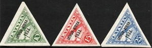 Latvia Lettland Flight to Africa 1933 Sc C9-11; Mi 220-222 Stamps - Picture 1 of 2