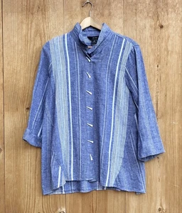 Ali Miles blaues Oberteil mit Knopfleiste Gr. Medium  - Bild 1 von 3