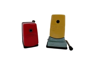 Vtg BOSTON Vacuumette Suction Mount  Pencil Sharpener & Red Bostonette Sharpener - Picture 1 of 13
