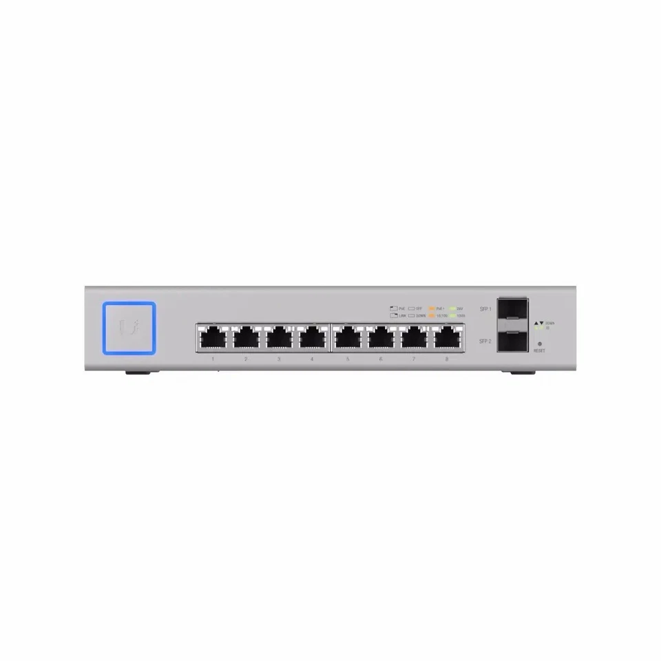 Ubiquiti UniFi 8-Port Gigabit Managed PoE Switch 2 SFP Ports (US-8-150W) TESTED - Image 1 of 1