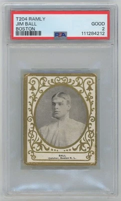 1909 T204 Ramly Jim Ball (Boston) PSA 2 GOOD - Image 1 of 2