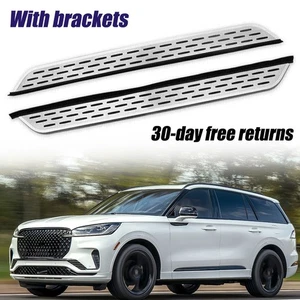 2Pcs Running Boards Nerf Bars Side Steps Fits for Lincoln Aviator U611 2020-2026 - Picture 1 of 7