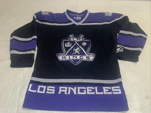 Jugend S/M Los Angeles Kings Starter Trikot NHL sauber genäht schwarz Vintage 90er LA - Bild 1 von 8