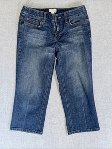 Ann Taylor Loft Petites Damenjeans Größe 4P kurz Capri Denim mittlere Waschung gebraucht, in einwandfreiem Zustand - Bild 1 von 11