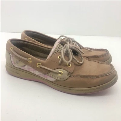 Sperry Top-sider Zapato Deslizable Marrón Lentejuelas Moradas Brillo Barco Zapato Talla 8.5 Foto 1 de 4