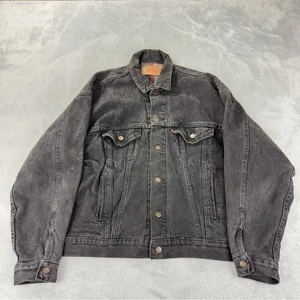 Vintage Levi's Herren Größe L Typ 3 Schwarz Denim Trucker Jacke 70417-6959 Hergestellt in den USA - Bild 1 von 15