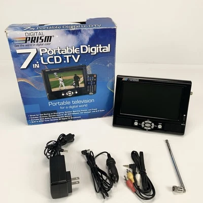 Digital Prism ATSC-710 Portable Digital LCD TV 7" Works NO REMOTE - Image 1 of 4