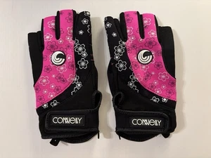 Guantes Connelly Mujer Torneo Esquí Acuático Sin Dedos Negro y Rosa Talla Pequeña - Imagen 1 de 10