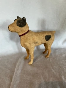 TOLLER antiker deutscher Süßigkeitenbehälter aus Pappmaché Jack Russell Hund - Bild 1 von 9