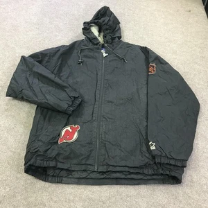 Vintage New Jersey Devils Kapuzenjacke Herren XL schwarz NHL Hockey Starter 90s - Bild 1 von 23