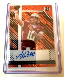 2024 Leaf Collective Metal Pro Set Orange Shimmer AJ Duffy Rc Auto /10 - Picture 1 of 2