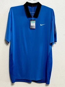 Nike Tiger Woods Collection Dri-Fit Golf Polo Shirt 685857 Blue Mens XL NWT $110 - Picture 1 of 9