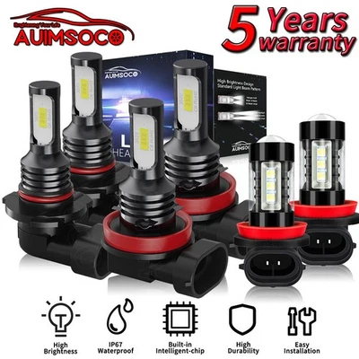 Lâmpadas de farol de LED super brilhantes para Ram ProMaster City 2015-2021 Van 4 portas 6x - Imagem 1 de 4