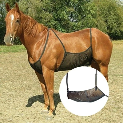 Black Fly Sheet Horse Abdomen Protective Cover Anti-scratch Mesh Net Protection - Image 1 of 4
