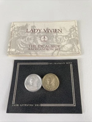 Lady Vivien Vintage Franklin Mint Excalibur Backgammon Set 1986 Limited Edition - Image 1 of 4