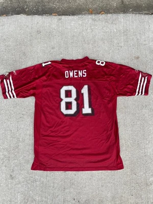 Camiseta deportiva vintage de los 90 Y2K NFL fútbol americano San Francisco 49ers Terrell Owens para hombre 2XL Foto 1 de 4
