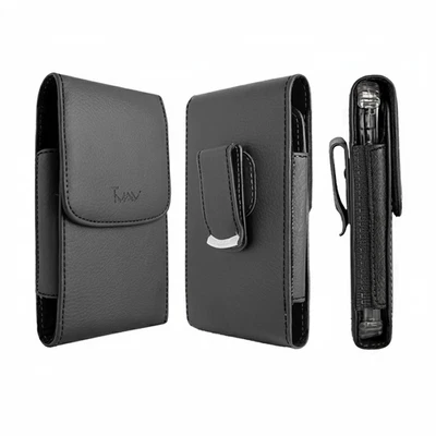 For iPhone 17 Pro Max Leather Vertical Holster Sleeve Belt Clip Case Pouch Cover - Image 1 of 4