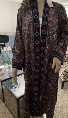 NWT JOHNNY WAS VELVET EMBROIDERED PAISLEY MIX KIMONO JACKET MEDIUM LARGE $450 - Image 1 of 4