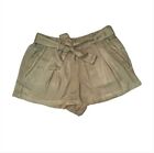 Women's Jack by BB Dakota Army Green Paper Bag Shorts with Tie Belt Size Medium