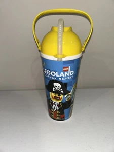 Legoland Florida Resort Travel Souvenir Drinking Bottle Cup w Straw 11 In Legos - Picture 1 of 6