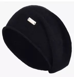 NEW Cashmere blend Slouchy Knit Beanie Hat Winter Knit Beanie - Picture 1 of 7