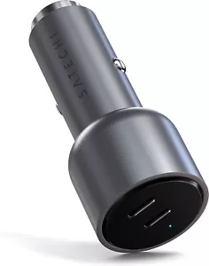 Satechi caricabatterie rapido auto 40W 2x USB-C PD per Google Pixel 7a 6a 2C9N - Foto 1 di 7