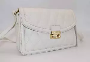 Vera Bradley Quilted Leather Tess Crossbody Bag in White - Picture 1 of 18