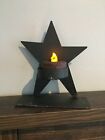 The Hearthside Collection primitive black iron star tealight holder 