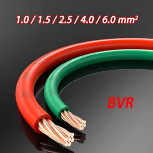 1.0mm²-6.0mm² BVR Flexible Stranded Electrical Wire PVC Single Core Copper Wire - Picture 1 of 5