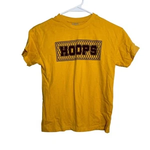 Kidpik T-Shirt Boy's Small 7/8 Mustard Hoops Short Sleeve Crew Neck Tee Top - Picture 1 of 8