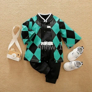 Kinder Kids Zenitsu Demon Slayer Kimetsu no Yaiba Anime Cosplay Kostüm - Bild 1 von 19