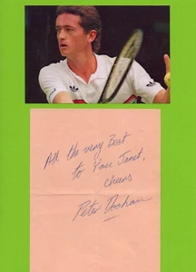 TENNIS - PETER DOOHAN - signed page + picture - good - Picture 1 of 1