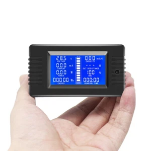 LCD DC Combo Meter 12V 24V 36V 48V Voltage Current KWh Watt Car Battery Monitor# - Bild 1 von 16