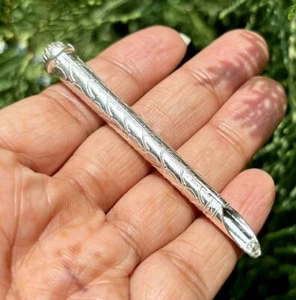 999 Plata Hecho a Mano Kajal Stick, Sindoor Stick, Tilak Tika Stick 7 cm, 5,3... - Imagen 1 de 6
