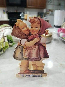Vintage Karton Goebel Hummel Display 5" hoch 2-seitig Laden Display Mädchen 1 - Bild 1 von 5