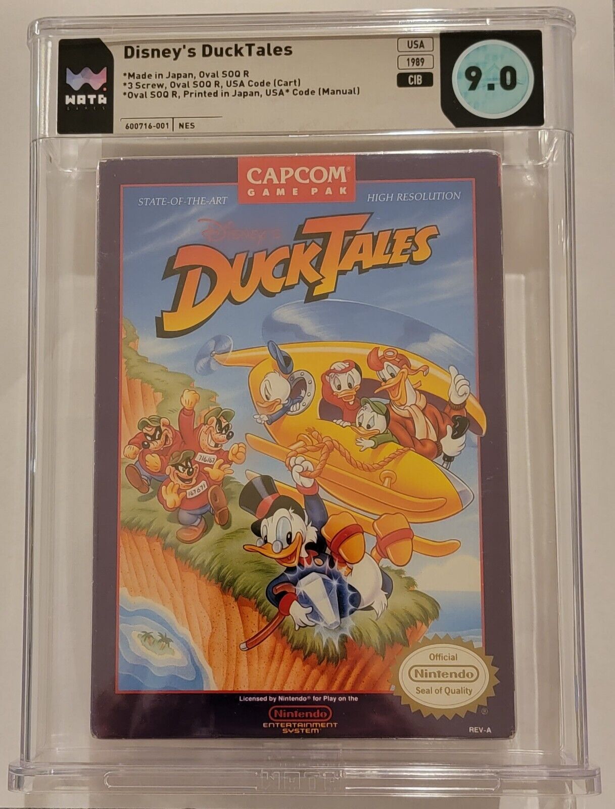 Disney's DuckTales (Nintendo NES, 1989)  Wata 9.0 CIB No banner/Offer removed