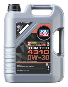 LIQUI MOLY 2362 TOP TEC 4310 0W30 OLIO MOTORE AUTO SINTETICO 5 LITRI FIAT JEEP - Foto 1 di 16