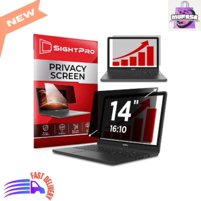 14 Inch 16:10 Laptop Privacy Screen Filter - Anti-Glare, Glossy/Matte Shield - Image 1 of 4