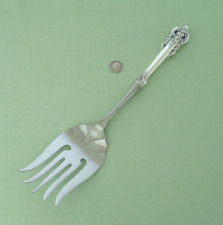 WALLACE Sterling & Stainless GRANDE BAROQUE Large MEAT FORK Serving Fork HH