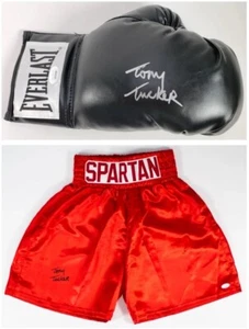 Juego de guantes y baúles de boxeo Everlast (mano derecha) firmados por Tony Tucker (certificado de autenticidad JSA) - Imagen 1 de 7