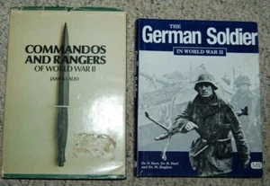 Lot 2 WWII HC Books The German Soldier by Hart & Commandos and Rangers by Ladd - Picture 1 of 2