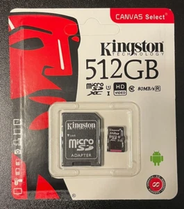 Kingston 64/128/256/512 GB Micro SD SDHC/SDXC Class10 UHS-I Memory Card TF 80MB/ - Picture 1 of 6