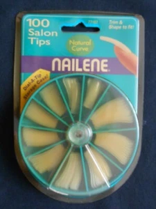 NAILENE 100 NATURAL CURVE SALON NAIL TIPS LOT OF 5 SETS - Picture 1 of 2