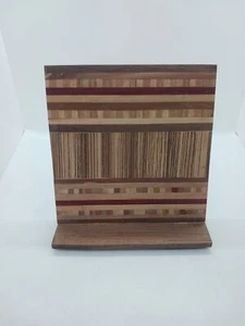 Handmade Wood Recipe Phone Tablet Stand Holder Lyndaker Inlay - Picture 1 of 5